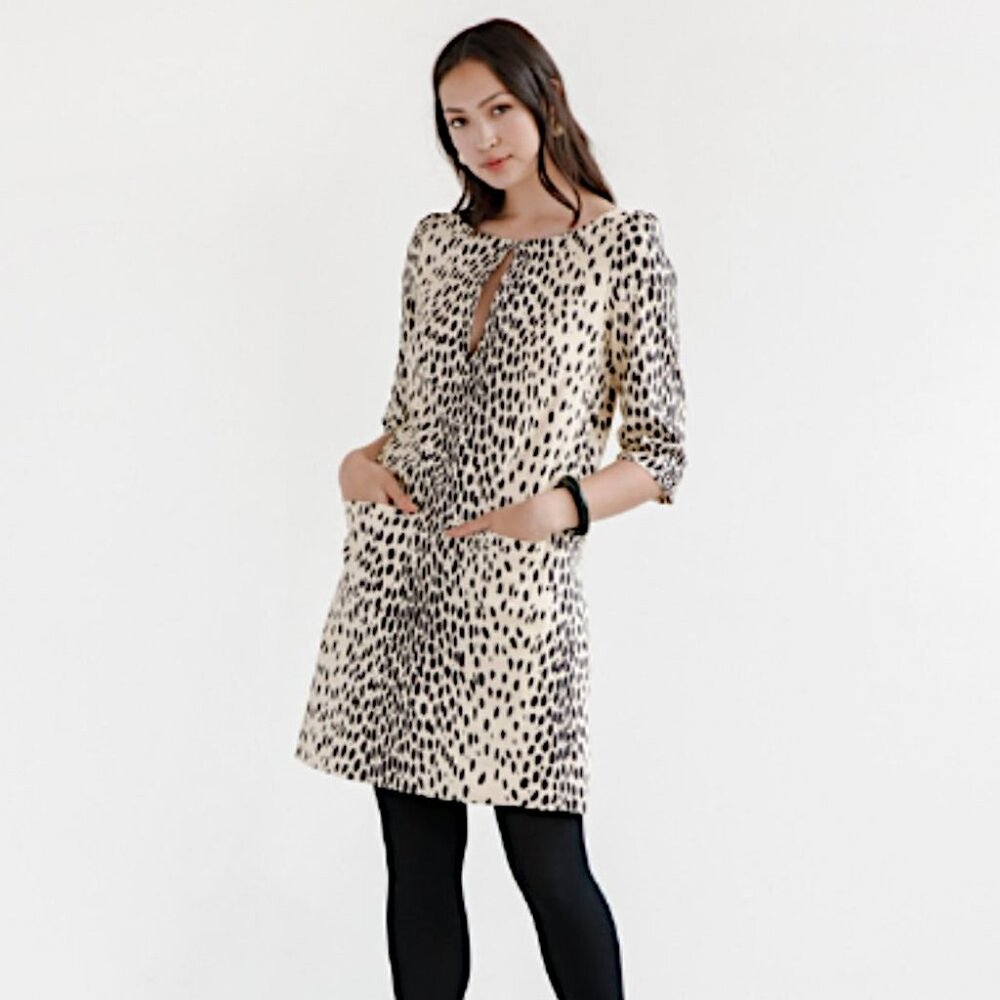 Emerson Fry leopard cheetah print London shift dress